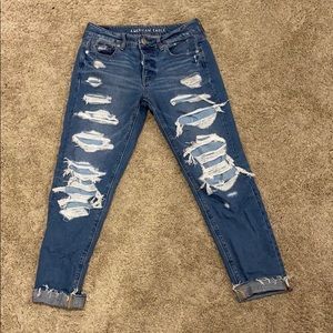 American Eagle Ripped Mom Jeans